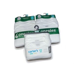 Gerber & Carter’s White Onesies (6-9 Months)